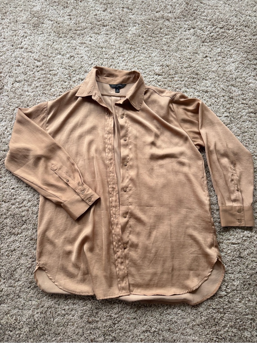 Banana Republic Tan Button-Down Shirt